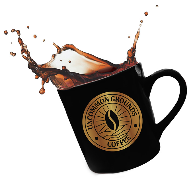 Uncommon Grounds Coffee Logo on a cup of coffee